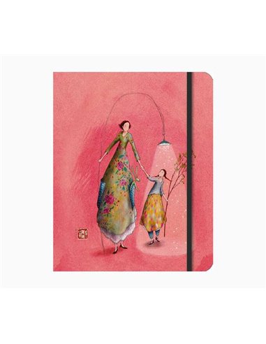 Pictura - Carnet Relié Gaëlle Boissonnard - 10x12,5 cm - Finition Vernis gaufré UV - Stratifié Mat - Fermeture Elastique et Marq