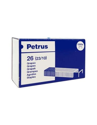 Petrus - Boite de 1000 Agrafes Cuivre 23/10 - Jusqu'à 70 Feuilles - Broche 10mm