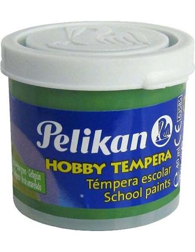 Pelikan - Bouteille de tempera scolaire 40 ml - Facile à laver - Idéal pour les activités scolaires - Couleur verte