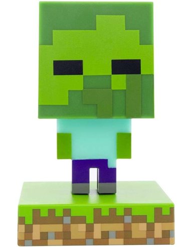 Paladone Minecraft Icon Minecraft Zombie Lampe - Plastique BDP - Alimenté par batterie - Taille 11 cm de hauteur