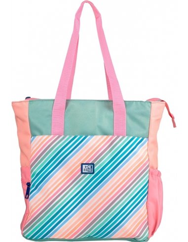 Oxford - Sac cabas convertible 2 en 1 Colorblock - Polyester recyclé RPET - Capacité 30L - Polyvalent et écologique