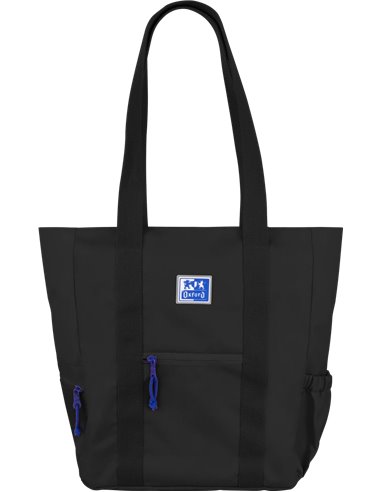 Oxford - Sac à main Tote B-Trendy - Poche avant et latérale - Compartiment pour ordinateur portable/tablette - Fermeture à gliss