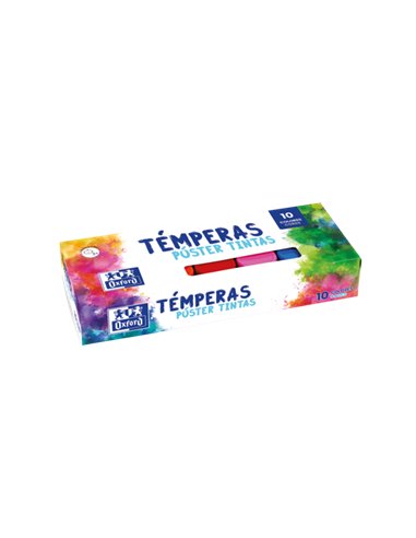 Oxford - Temperas 20 ml - Haute pigmentation - Facile à mélanger - 10 couleurs