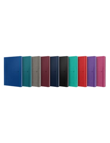 Oxford - Carnet Cousu Signature Couverture Extra Rigide B5 - 1 Ligne - 80 Feuilles - Couleurs Assorties