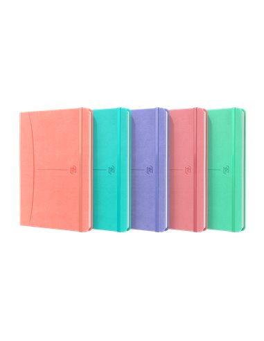 Oxford - Carnet Signature Cousu Couverture Extra Rigide A5 Uni 80 Feuilles Assortiment Pastel - Taille A5 - Couverture Extra Rig