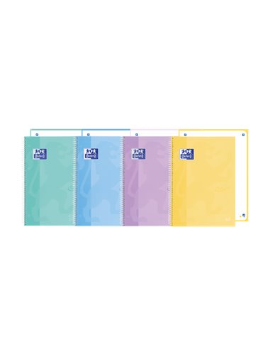 Oxford - School Touch Europeanbook 1 Dotbook A5+ - Couverture Extra Rigide - Dots 5x5 - 80 Feuilles - Couleurs Assorties