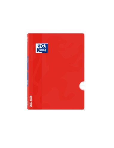 Oxford - Carnet agrafé School Classic Openflex A5+ - Couverture plastique résistante - Règle 3.5 avec marge - 48 feuilles de hau