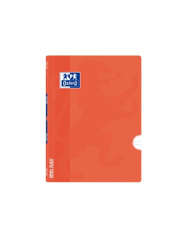 Oxford - Carnet agrafé School Classic Openflex A5+ - Couverture plastique résistante - Règle 3.5 avec marge - 48 feuilles - Coul