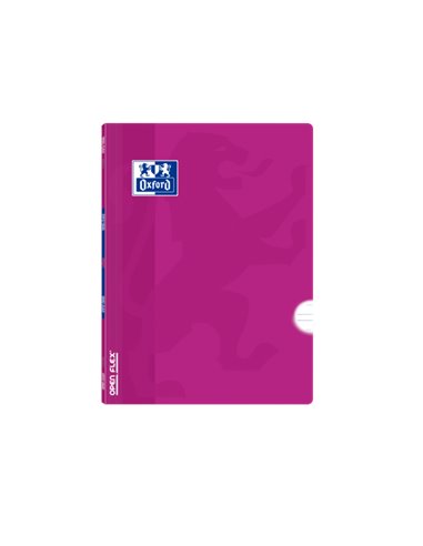 Oxford - Carnet agrafé School Classic Openflex A5+ - Couverture plastique résistante - Règle 3.5 avec marge - 48 feuilles - Coul