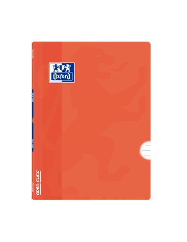 Oxford - Carnet agrafé School Classic Openflex A4 - Couverture plastique robuste - 1 ligne avec marge - 48 feuilles - Orange