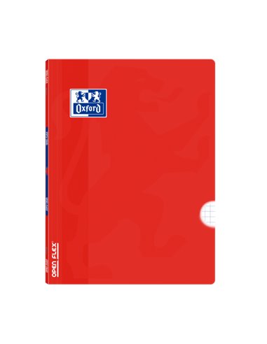 Oxford - School Classic Openflex A4 - Couverture en plastique robuste - Carnet agrafé 4x4 avec marge - 48 feuilles de haute qual