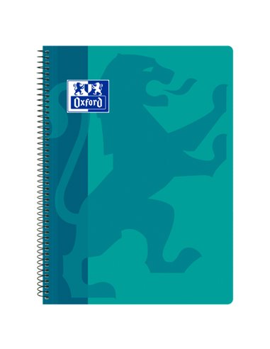 Oxford – Carnet à spirale classique avec couverture en plastique 4 x 4 – Couverture en plastique robuste – Grille 4 x 4 avec mar