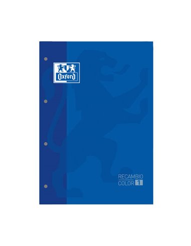 Oxford - Carnet de Rechange School Classic A4 - Couverture Souple - Collé - 80 Feuilles - Grille 5x5 - Couleur Bleu Marine