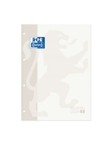 Oxford - Carnet de Rechange School Classic A4 - Couverture Souple - Collé - 80 Feuilles - Blanc