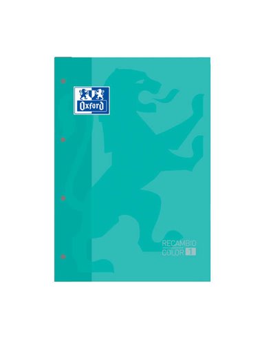 Oxford - Carnet de Remplacement School Classic - Format A4 - Couverture Souple - Collé - Grille 5x5 - 80 Feuilles - Couleur Ment