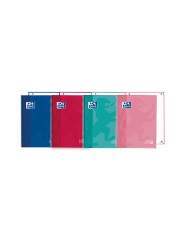 Oxford - School Classic A5+ Europeanbook - Couverture Extra Rigide - 80 Feuilles - Couleurs Assorties