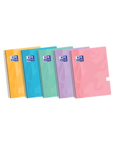 Oxford - School Classic A4+ Europeanbook Spiralflex - Couverture plastique robuste - 50 feuilles de papier de haute qualité - 1 