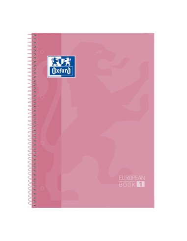 Oxford - School Classic A4+ Europeanbook - Couverture Extra Rigide - 80 Feuilles - Couleur Rose Bubblegum