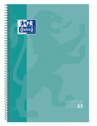 Oxford - School Classic A4+ Europeanbook - Couverture Extra Rigide - 80 Feuilles - Couleur Menthe Glacée