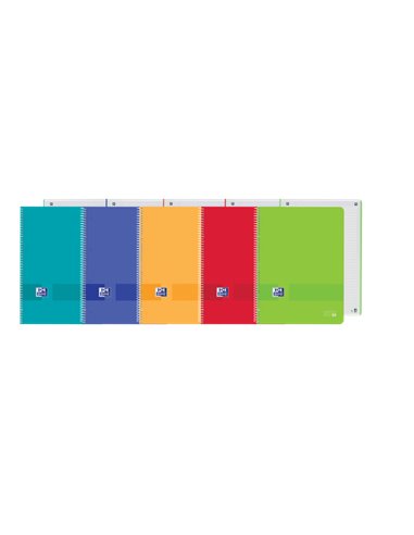 Oxford - Live&Go Europeanbook 1 - A4+ Couverture Plastique - 80 Feuilles - Couleurs Assorties