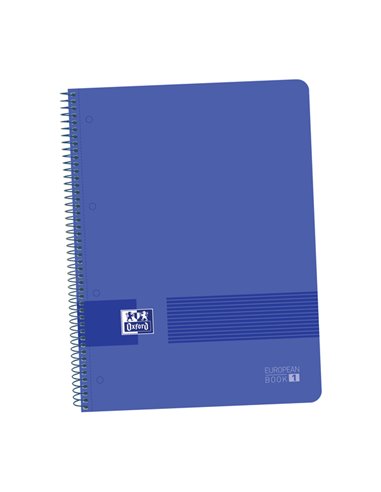 Oxford - Carnet Live&Go A4+ Couverture Plastique - Europeanbook 1 5x5 - 80 Feuilles - Bleu Marine