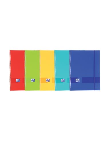 Oxford - Chemise A4 Live & Go à pochettes spirales - Couverture plastique opaque - 20 pochettes