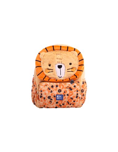 Oxford - Sac à Dos Enfant 8,5 L Soft Touch Peluche Assortie Léon Léon - Adorable Design Léon - Toucher Doux et Confortable - Cap