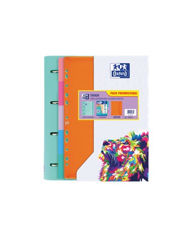 Oxford - Dossier Europeanbinder Touch A4+ avec recharge + intercalaires + enveloppe plastique multi-trous - Idéal pour organiser