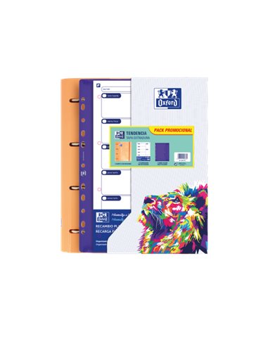 Oxford - Europeanbinder Oxfcla A4 - Classeur format A4 - Comprend 10 couvertures transparentes - avec étiquette d'identification