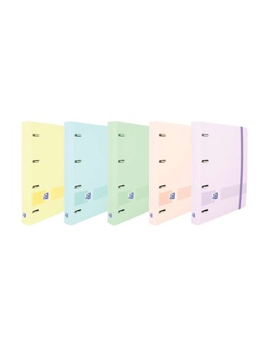 Oxford - Europeanbinder Live & Go Classeur 4 anneaux Format A4+ avec remplacement carré 5x5 mm et 4 trous - Couverture plastique