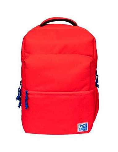 Oxford - Sac à dos scolaire B-Ready - Bretelles rembourrées et réglables - Taille 42x30x15cm - Couleur Rouge