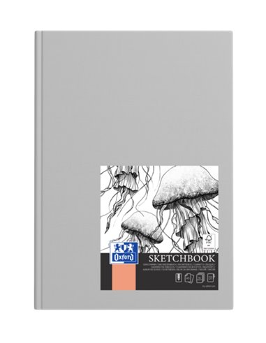 Oxford - Artbooks A5 Couverture Extra Rigide - Carnet de Croquis Cousu - 96 Feuilles de 100gr - Couleurs Assorties