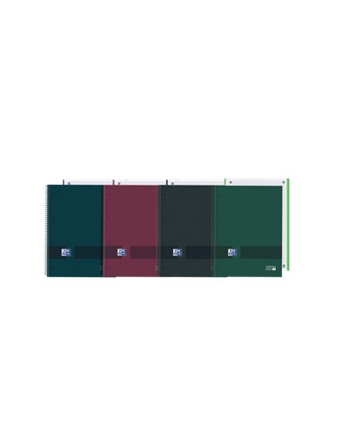 Oxford - & You Europeanbook A4+ Couverture Extra Rigide - Carnet de 80 Feuilles - Taille 1 5x5 - Couleurs Neutres