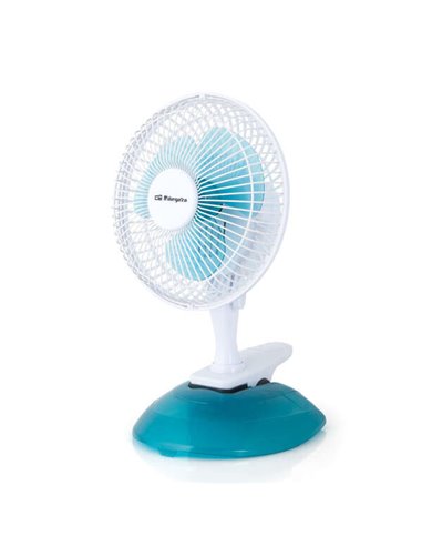 Orbegozo - TF 0219 Ventilateur 2 en 1 pratique et sûr - Puissance 8 W - 2 vitesses de ventilation - Taille de lame 15 cm - Grill