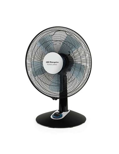 Orbegozo - TF 0149 Ventilateur de bureau élégant et puissant - Puissance 60 W - 2 vitesses + Turbo + Silencieux - Diamètre 40 cm