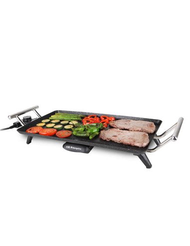 Orbegozo - Planche à Griller en Céramique TBC - Cuisson Saine sans Déchets - Transportable à Table - Nettoyage Facile - Puissanc