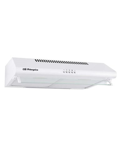 Orbegozo - Hotte aspirante compacte ST 07160 D BL - Moteur 80W - 3 niveaux de puissance - Aspiration 195,3 M3/H - Lumière LED - 