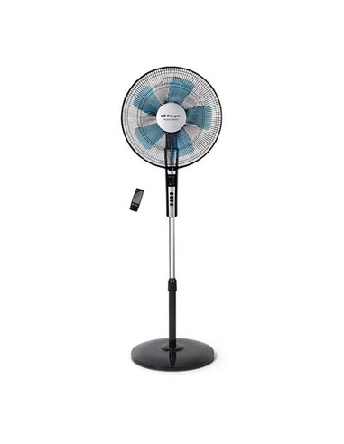 Orbegozo - Ventilateur sur pied SF 0640 avec télécommande - Moteur puissant 65W - Minuterie jusqu'à 7,5H - Oscillation automatiq