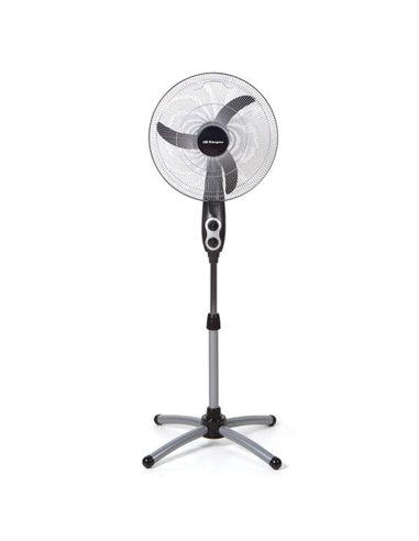 Orbegozo - SF 0156 Ventilateur sur pied puissant et efficace - Large couverture avec oscillation ovale - Hauteur réglable - Tête