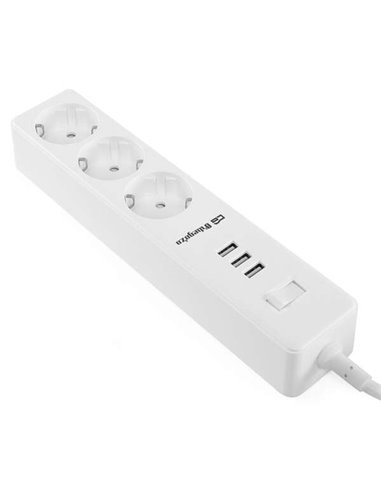 Orbegozo - Multiprise avec 3 fiches VDE et 3 USB - Connexion pour 6 appareils - Protection contre les surcharges - Idéal pour le