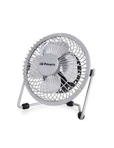 Orbegozo - Mini Ventilateur de Bureau PW 1025 - Puissant et Silencieux - Connexion USB 2 en 1 - Pales Métalliques 10 cm