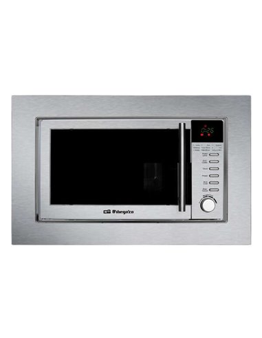 Orbegozo - Micro-ondes professionnel encastrable MIG 2025 Puissance 800 W - Grill 1000 W - Minuterie numérique capacité 20 L - 8