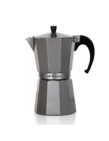 Orbegozo - Cafetière KFS 620 en aluminium argenté - Capacité pour six tasses - Poignée ergonomique - Soupape de sécurité - Idéal