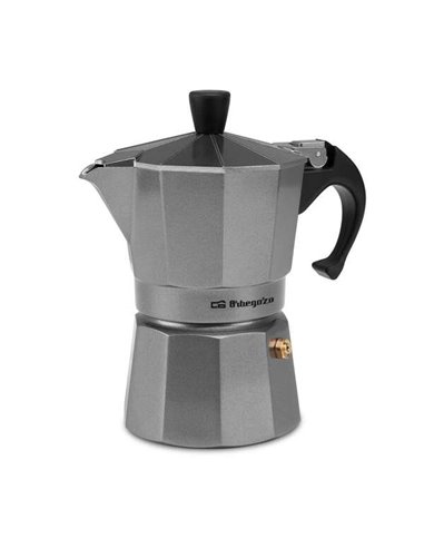 Orbegozo - Cafetière KFS 320 en aluminium pour 3 tasses - Rapid-a - Efficace et sûre - Idéale pour cuisinières électriques - Gaz