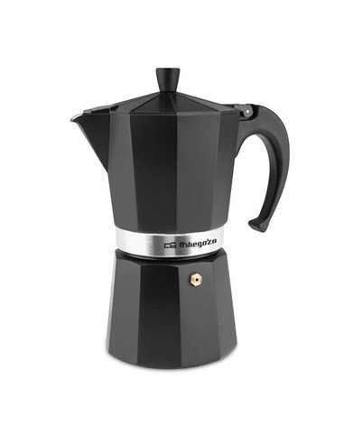 Orbegozo - Cafetière KFN 910 en aluminium noir - Capacité 9 tasses - pour cuisinières à gaz, électriques et vitrocéramiques - Po