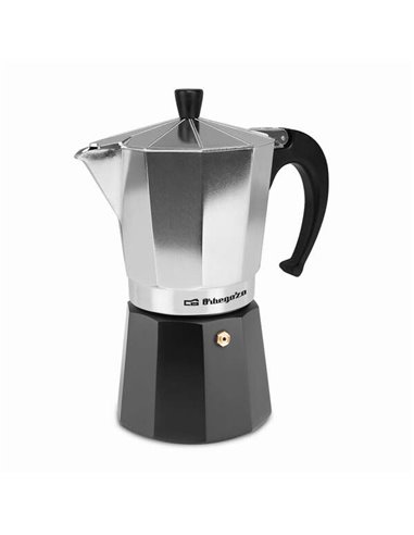 Orbegozo - Cafetière en aluminium KFM 930 Arômes en famille - Capacité de 9 tasses - Utilisable sur cuisinières à gaz - Électriq