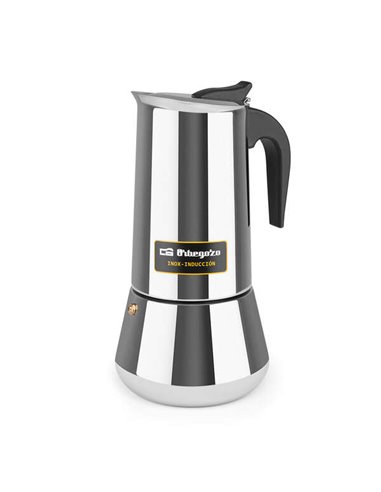 Orbegozo - Cafetière italienne KFI 1260 en acier inoxydable - Capacité 12 tasses - Poignée ergonomique - Compatible gaz - Électr