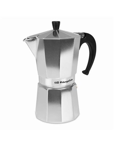 Orbegozo - Cafetière KF 900 en aluminium pour 9 tasses - Poignée ergonomique - Soupape de sécurité - Nettoyage facile - Profitez