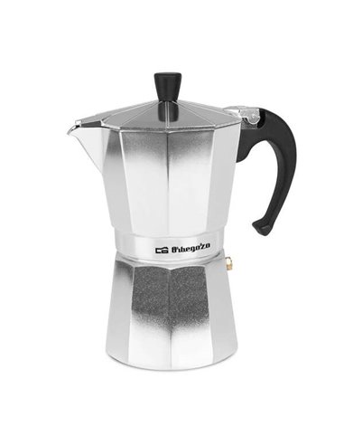 Orbegozo - Cafetière Italienne Agréable et Sûre KF 600 - Capacité 6 Tasses - Poignée Ergonomique - Soupape de Sécurité - Nettoya