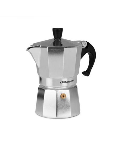 Orbegozo - Cafetière KF 300 en aluminium pour 3 tasses - Préparez un délicieux café en quelques minutes dans n'importe quelle cu